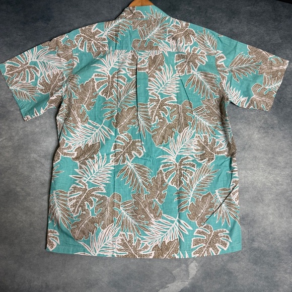 Vintage Cooke Street Shirt Mens Size L Floral Palm Tree Print Hawaiian Beach - Picture 10 of 16